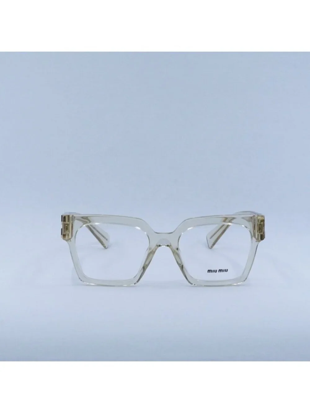 Miu Miu MU04UV 11T1O1 Eyeglasses Transparent Sand 52mm Square Frame